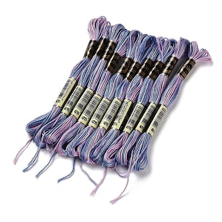 10 Skeins 6-Ply Polyester Embroidery Floss OCOR-K006-A66-1
