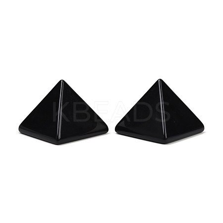 Natural Obsidian Orgonite Pyramid Display Decorations G-C186-07K-1