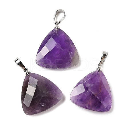 Natural Amethyst Pendants G-L614-D04-P01-1