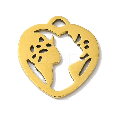 5Pcs 201 Stainless Steel Pendants LS-STAS-Z068-03G-1
