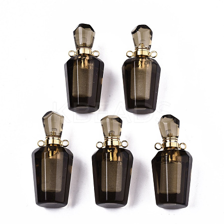 Faceted Natural Smoky Quartz Pendants G-T131-14C-1