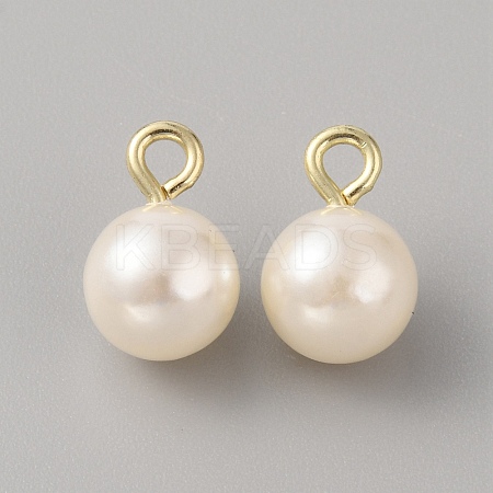 ABS Plastic Imitation Pearl Pendants KY-WH0038-05B-KCG-1