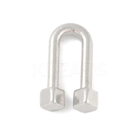 Rack Plating Brass U Shape Links Buckle for Dress Lingria Bikini Swimming Wear Accessories KK-A224-24A-P-1