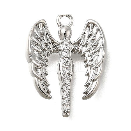 Brass Micro Pave Cubic Zirconia Pendants LS-KK-U061-16P-1