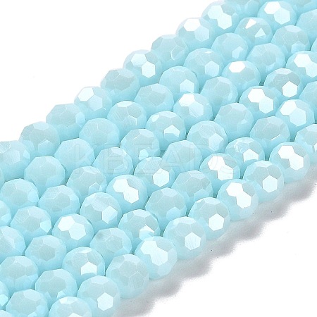 Electroplate Opaque Glass Beads Strands EGLA-A035-P6mm-A10-1