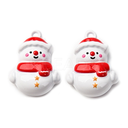 Christmas Themes Baking Paint Alloy Pendants FIND-G097-02A-1