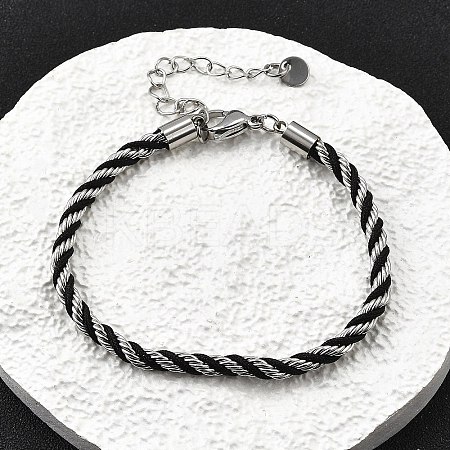 304 Stainless Steel Nylon Cord String Bracelets BJEW-Z124-01P-1