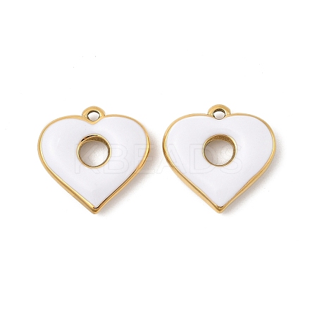 304 Stainless Steel Enamel Pendants STAS-P380-06G-03-1