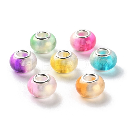 Two Tone Resin European Beads RESI-M001-02-1