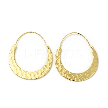 Brass Teardrop Hoop Earrings for Women EJEW-H092-10G-1