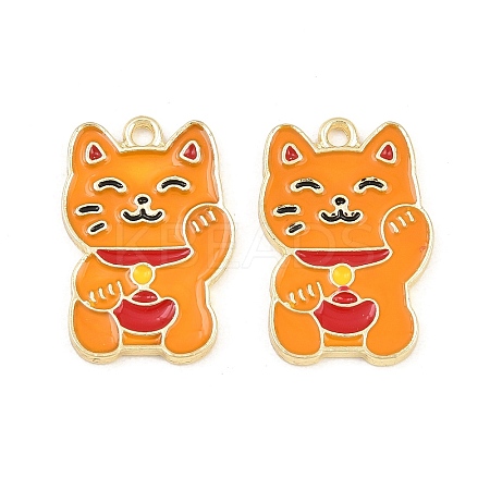 Alloy Enamel Pendants AL-CBA1F11-04G-B-1
