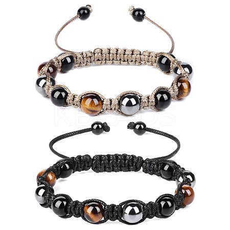 Braided Bead Bracelets PW-WG85892-04-1