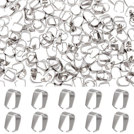 SUNNYCLUE 200Pcs 304 Stainless Steel Snap on Bails STAS-SC0004-95-1