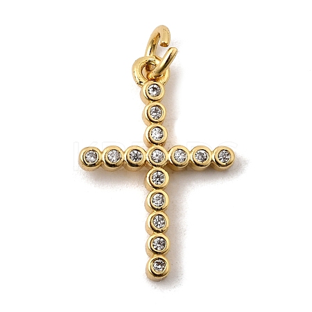 Brass Micro Pave Cubic Zirconia Pendants KK-I360-006G-04-1