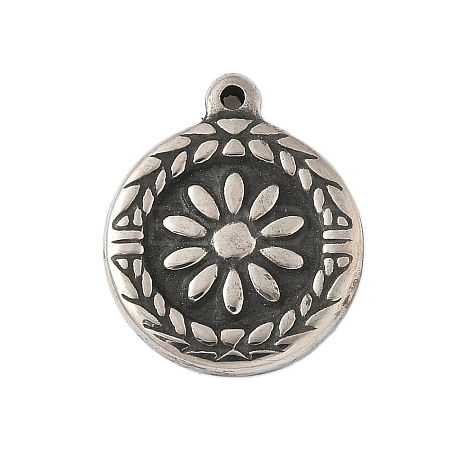 304 Stainless Steel Tibetan Style Pendants STAS-S185-06AS-B-1