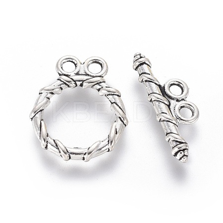 Tibetan Style Alloy Toggle Clasps LF10797Y-1