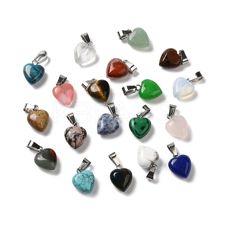 Natural & Synthetic Mixed Gemstone Pendants G-K335-05P-1