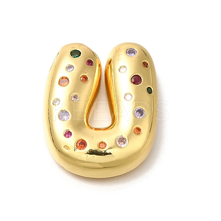 Brass Cubic Zirconia Pendants KK-M295-13G-U-1