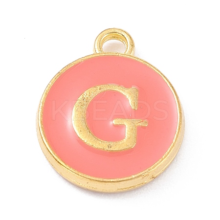 Golden Plated Alloy Enamel Charms X-ENAM-Q437-11G-1