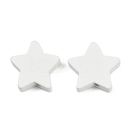 Spray Painted Wood Beads WOOD-F017-01A-1