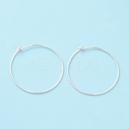 925 Sterling Silver Hoop Earring Findings STER-D035-24S-1