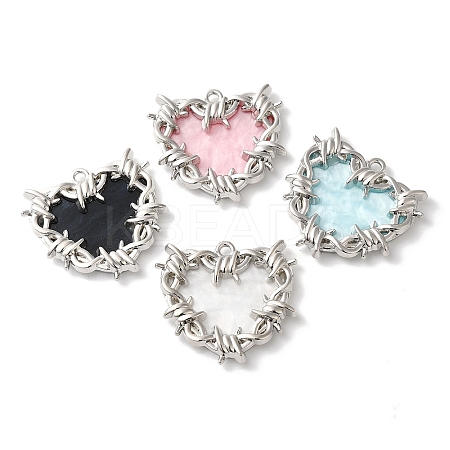 Heat Rack Plating Alloy Pendants FIND-I039-025P-1