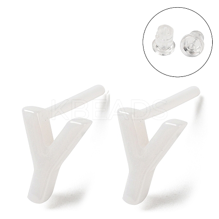 Hypoallergenic Bioceramics Zirconia Ceramic Stud Earrings EJEW-F340-04Y-1