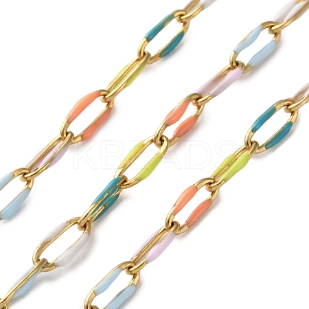 304 Stainless Steel Enamel Cable Chains CHS-R020-02G-03-1