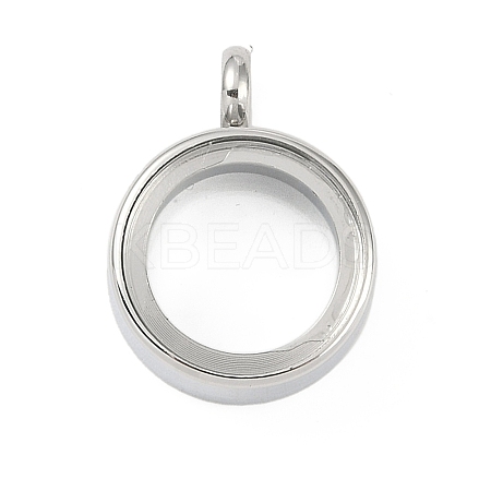 304 Stainless Stee Locket Pendants STAS-S132-16P-01-1