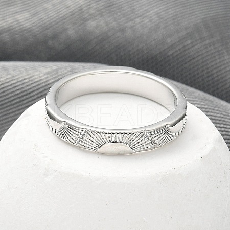304 Stainless Steel Sun Shin Finger Ring for Women RJEW-B109-04P-1