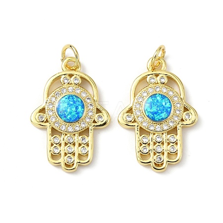 Brass Micro Pave Cubic Zirconia Pendants KK-A197-14G-1