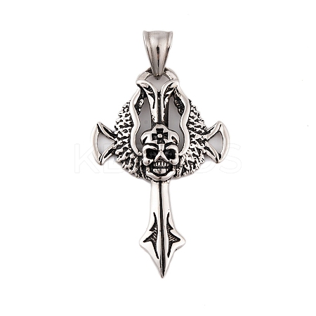 304 Stainless Steel Pendants STAS-K283-10AS-1