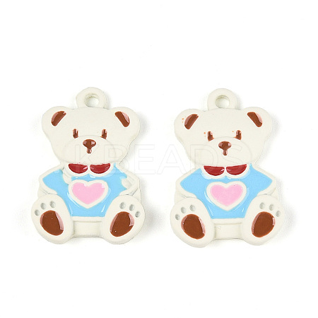 Alloy Spray Painted Enamel Pendants X-ENAM-S115-200-1