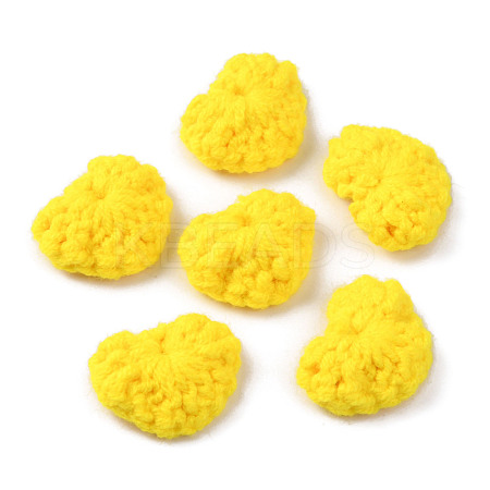Handicraft Cotton Knitting Heart Ornament Accessories FIND-WH0116-44A-1