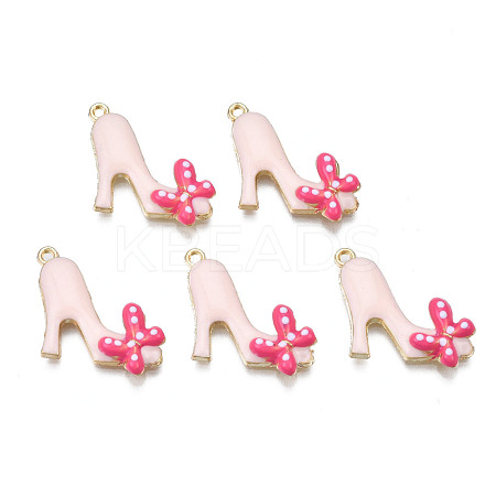 Rack Plating Alloy Enamel Pendants ENAM-T011-131A-1