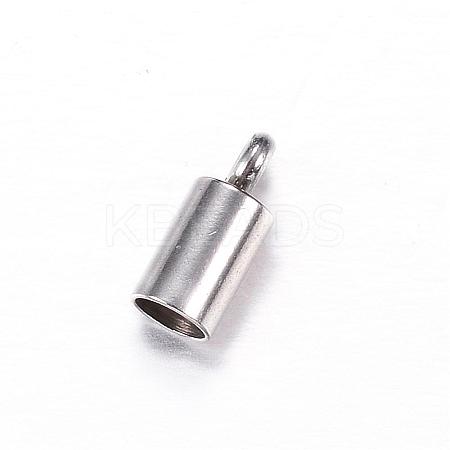Tarnish Resistant 304 Stainless Steel Cord Ends STAS-P091-14-1