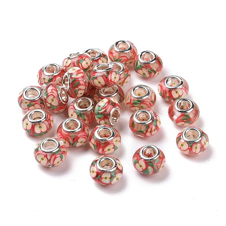 Transparent Resin European Rondelle Beads RPDL-P005-01P-10-1