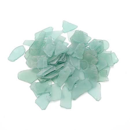 Sea Glass Chip Beads GLAA-WH0031-11C-1