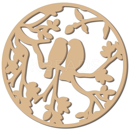 Laser Cut Unfinished Basswood Wall Decoration WOOD-WH0113-117-1