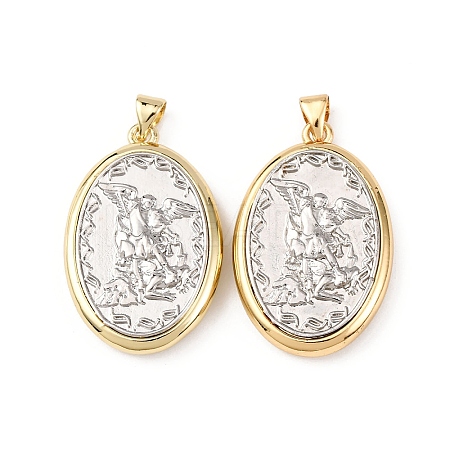 Brass Religion Pendants KK-K408-04G-05-1