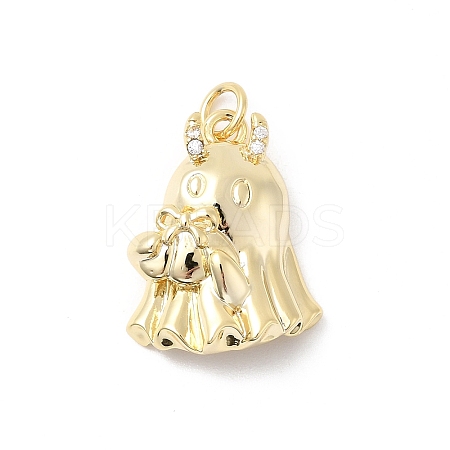 Brass Micro Pave Cubic Zirconia Pendants KK-Z137-12G-1