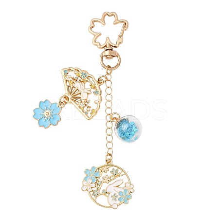 Alloy Enamel Pendant Keychains HJEW-FS00049-02-1