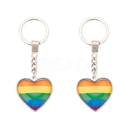 2Pcs Pride Alloy Keychain KEYC-DC0001-06-1