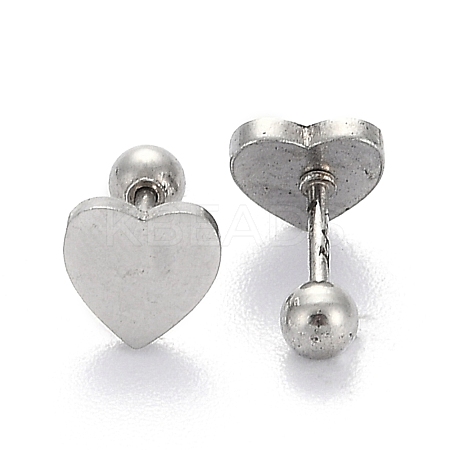 Tarnish Resistant 201 Stainless Steel Barbell Cartilage Earrings EJEW-R147-41-1
