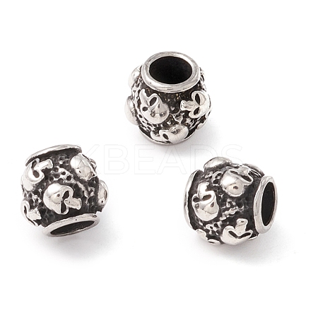 304 Stainless Steel European Beads STAS-M298-25AS-1