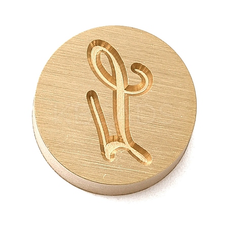 Golden Tone Brass Letter Stamps KK-R005-01L-1