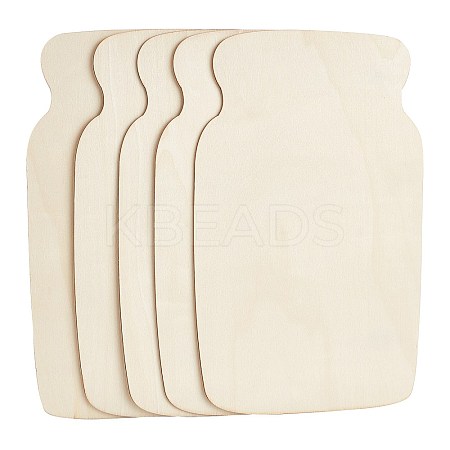 Bottle Shape Unfinished Wood Slices DIY-GA0001-12-1