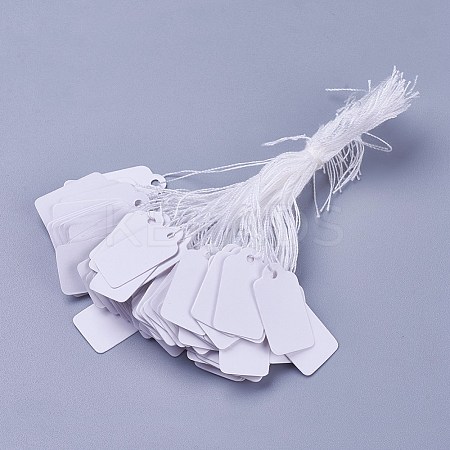 White Rectangle Jewelry Price Tags X1-TOOL-C003-02-1