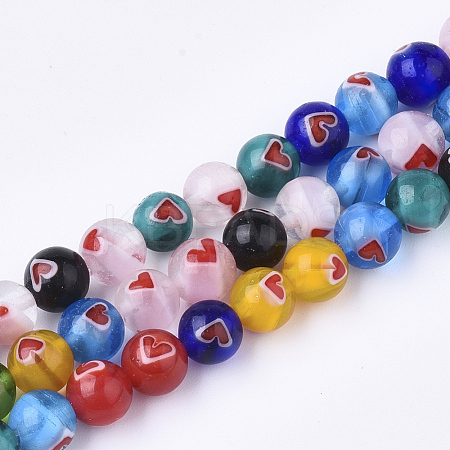 Handmade Lampwork Beads Strands LAMP-S191-10A-1