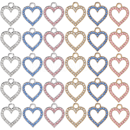 36Pcs 6 Colors Alloy Charms FIND-SC0013-14-1